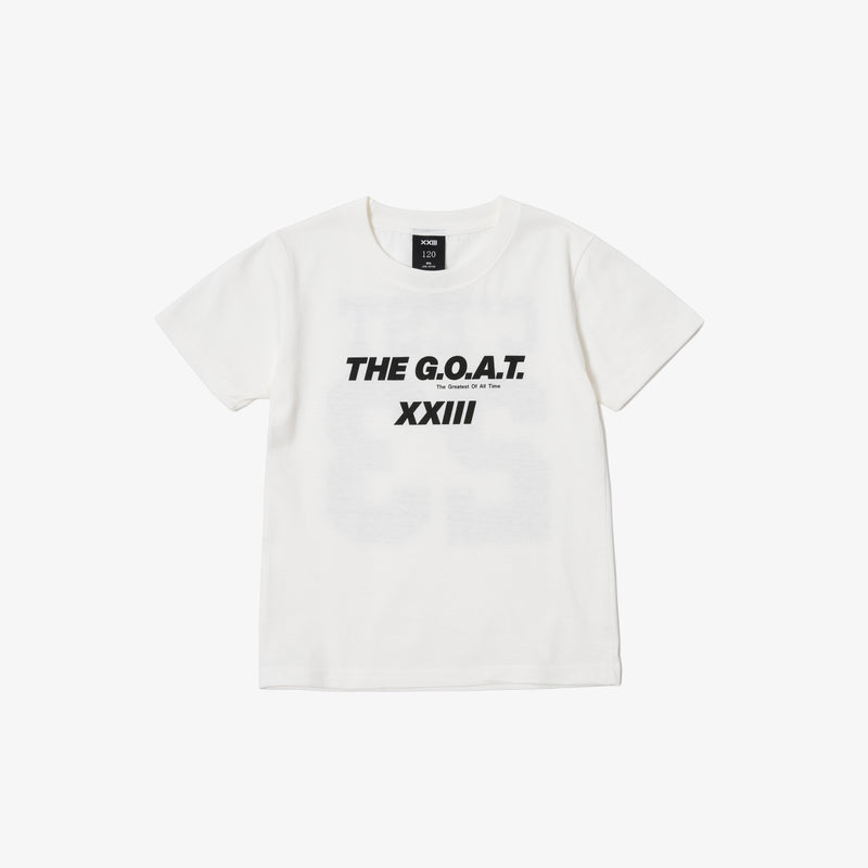 GOAT 23 LOGO KIDS TEE VANILLA WHITE