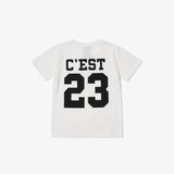 GOAT 23 LOGO KIDS TEE VANILLA WHITE