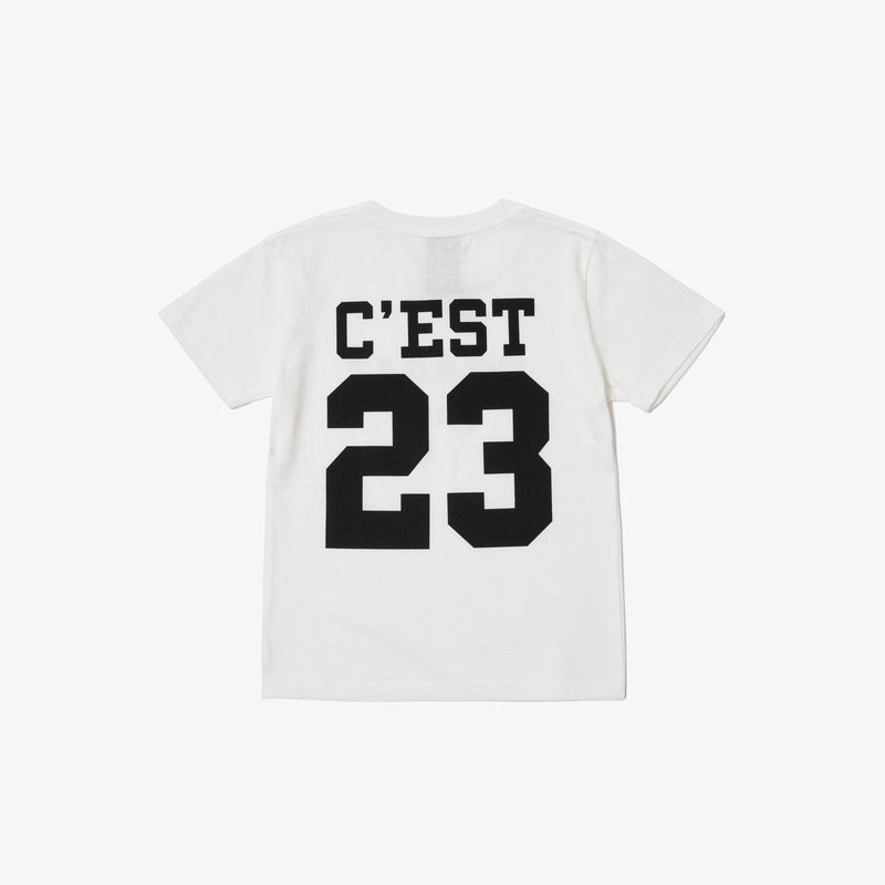 GOAT 23 LOGO KIDS TEE VANILLA WHITE