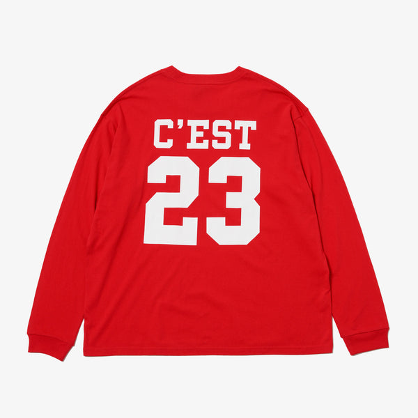 GOAT 23 LOGO L/S TEE RED