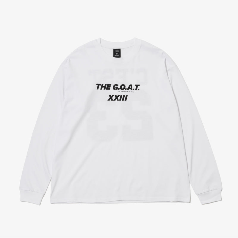 GOAT 23 LOGO L/S TEE WHITE