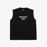 GOAT 23 LOGO NO SLEEVE TEE BLACK