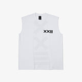 CLASSIC LOGO NO SLEEVE TEE WHITE