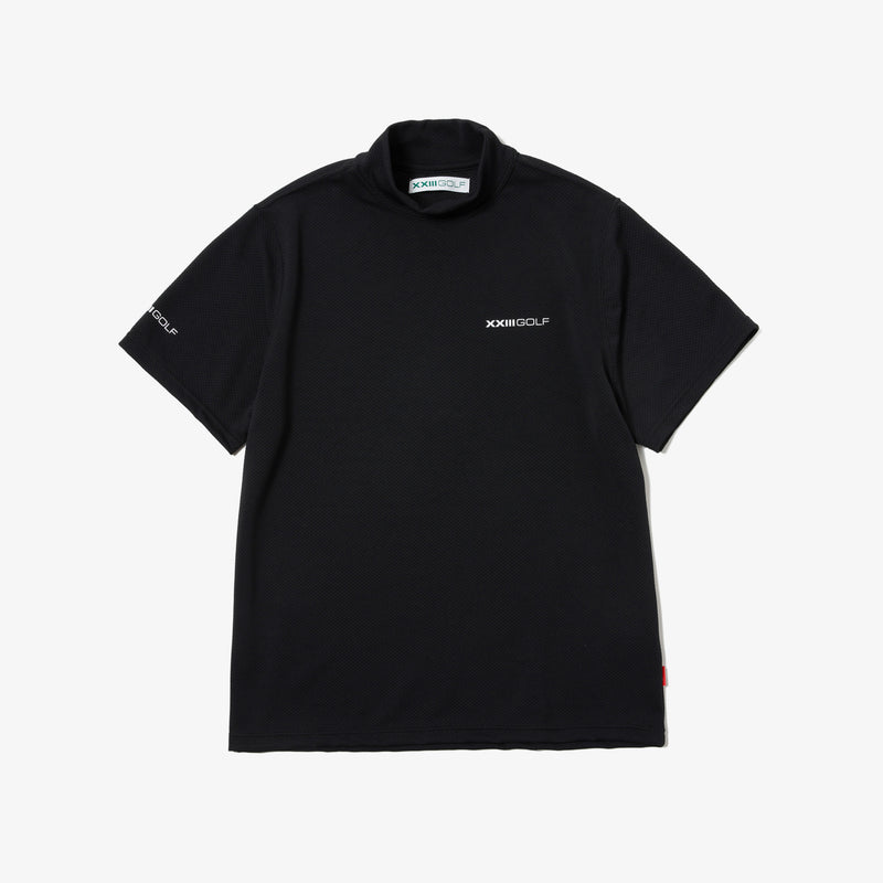 LOGO HIGH NECK S/S TEE BLACK