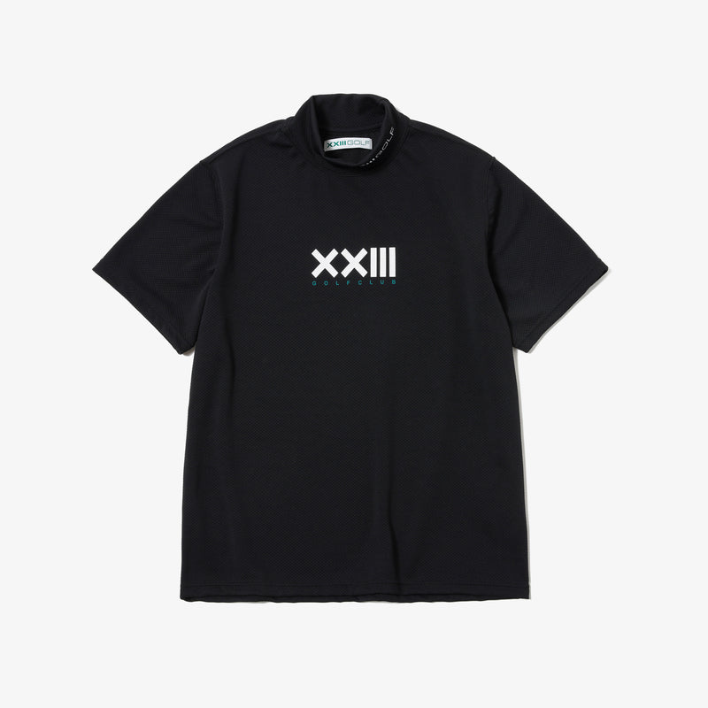 GOLF CLUB HIGH NECK S/S TEE BLACK