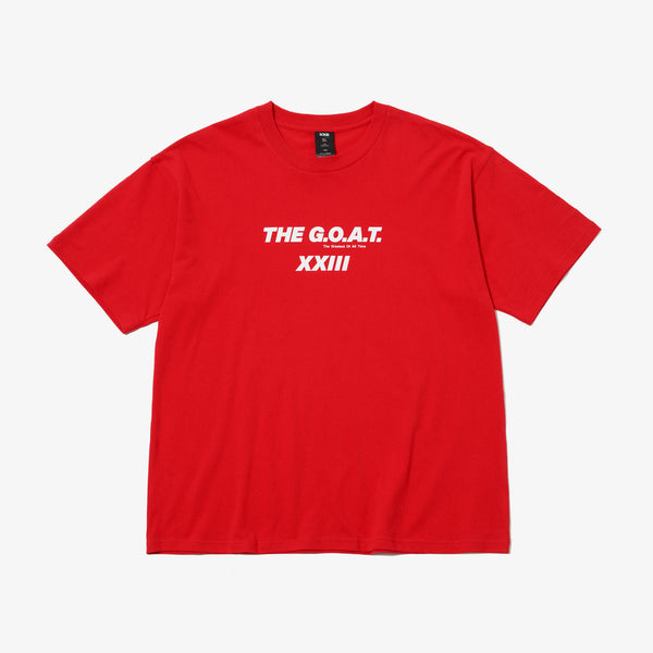 GOAT 23 LOGO S/S TEE RED