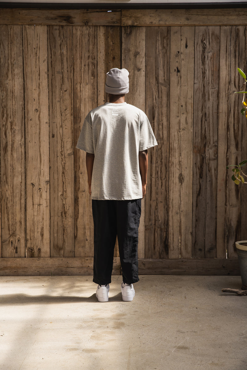 NYLON ANKLE TAPERED PANTS BLK