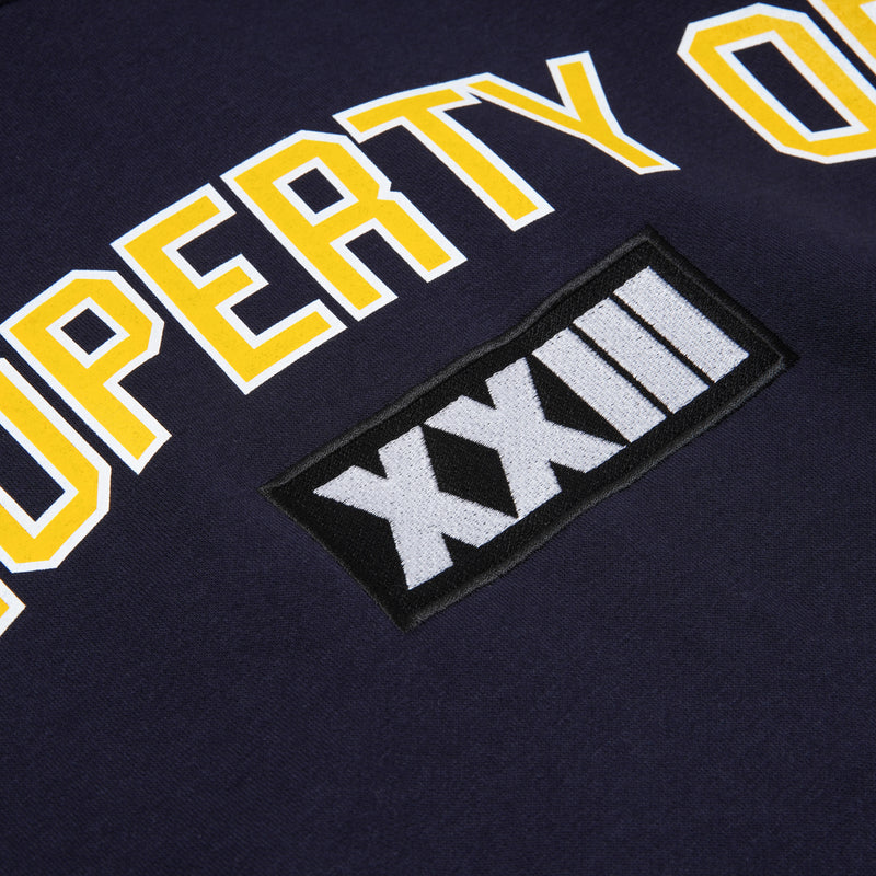 PROPERTY OF XXlll WIDE HOODIE NAVY