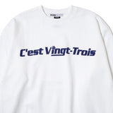 CVT SCRIPT LOGO CREW SWEAT WHITE