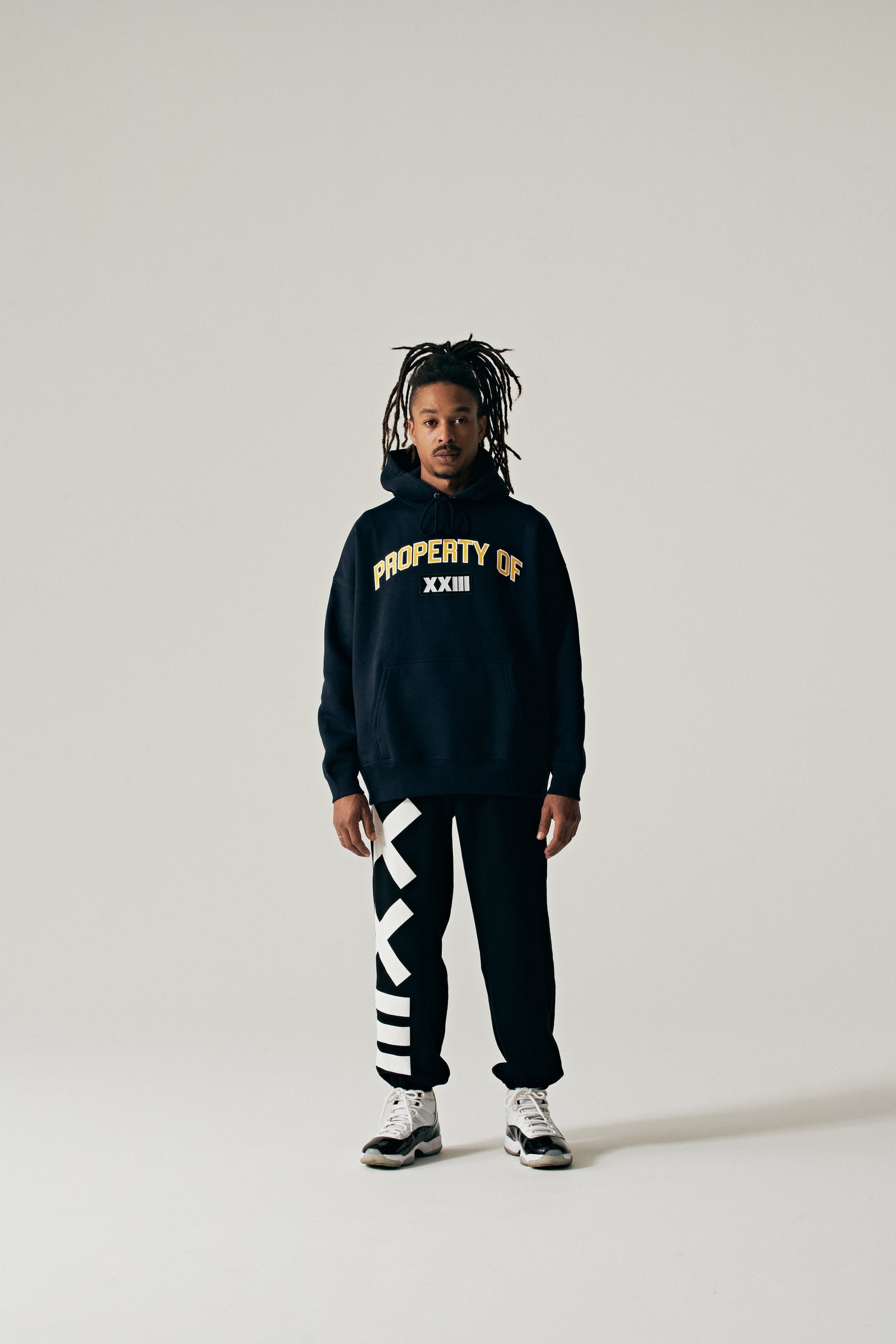 PROPERTY OF XXlll WIDE HOODIE NAVY – XXIII C'EST VINGT-TROIS